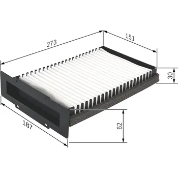 Ventilátor topení a klimatizace Filtr, vzduch v interiéru BOSCH 1 987 432 210