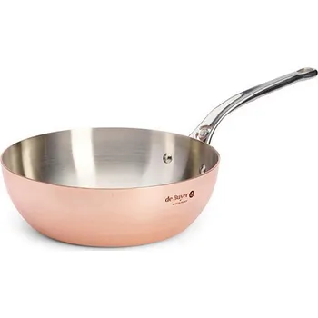 Pánev de Buyer 6236.24 PRIMA MATERA, hluboká, měděná, rukojeť z nerezové oceli, průměr 24 cm, výška 8,2 cm, váha 2,75 kg