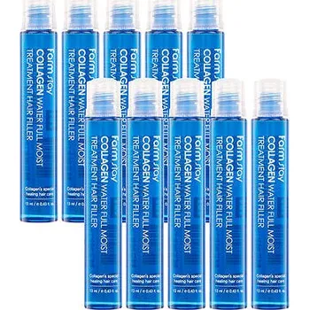 Vlasová regenerace FARM STAY Collagen Water Full Moist Treatment Hair Filler 10 × 13 ml