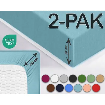 Prostěradlo Sesto Senso napínací prostěradlo s gumou JERSEY Modré 120x200cm