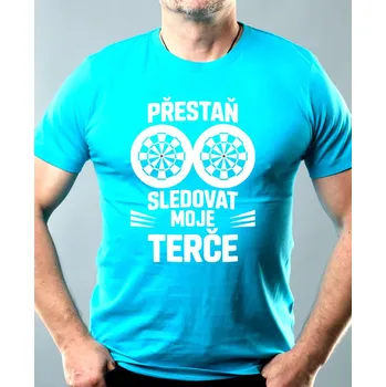 Pánská móda Přestaň sledovat moje terče. Bílý tisk - Pánské tričko Basic - Nejoblíbenější - XL