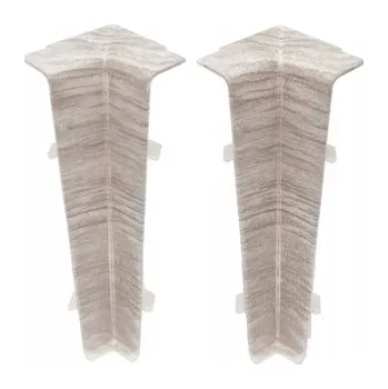 Podlahová lišta Vnitřní roh Cezar PVC 22 x 75, délka 3 cm, dub