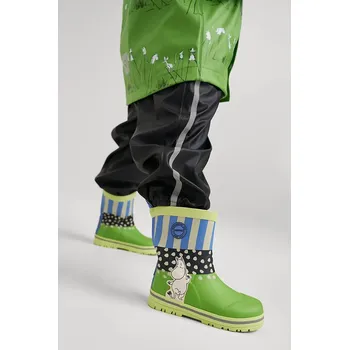 Dívčí obuv Dětské holínky Reima Moomin Magisk zelená barva, 5400001B 5400001B.PPYA 77X, EUR 28