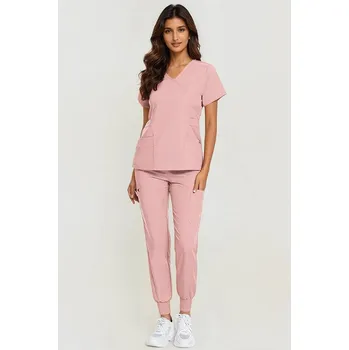 DÁMSKÝ ZDRAVOTNICKÝ KOMPLET SCRUB UNIFORM, MODEL CURE, BARVA PINK, VELIKOST XL