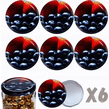 Obraz Víčka, krytky, šroubovací víčka, uzávěry, víka 82mm 6 ks VZOR E PZH