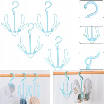 Věšák VĚŠÁK NA BOTY 4ks SUŠÁK BOT VÍCEÚČELOVÝ HÁK ORGANIZÉR NA BOTY