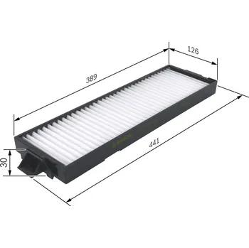 Ventilátor topení a klimatizace Filtr, vzduch v interiéru BOSCH 1 987 432 096