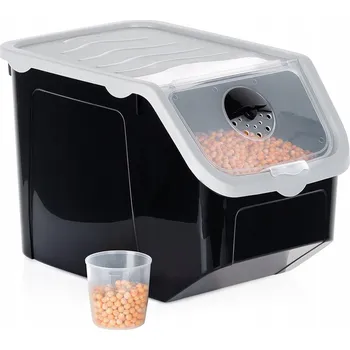 Dóza na potraviny Nádoba na zeleninu a ovoce s víkem, černá, 12 l