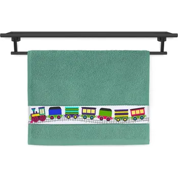 Dětský ručník Veba tisk Mašinky, olivová 30x50cm