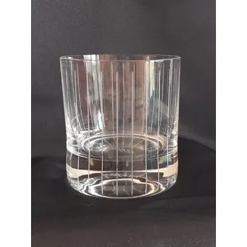 Sklenice WHISKY sklenice 300ml se silným dnem PROUŽKY S * (DOPRODEJ - 45 kusů)