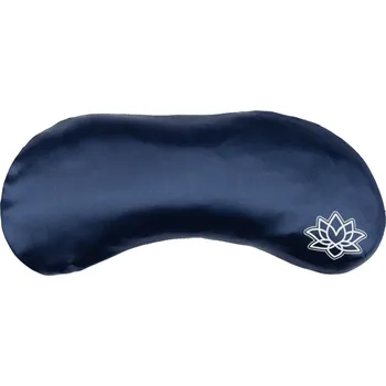 Škraboška na spaní BODHI Polštářek na oči HEDVÁBÍ, tmavě modrá (lotus)