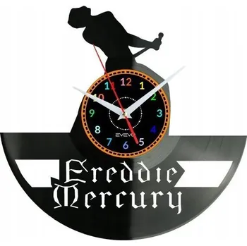 Hodiny FREDDIE MERCURY NÁSTĚNNÉ HODINY DEKORATIVNÍ MODERNÍ VINYLOVÁ DESKA