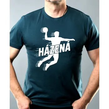 Házená, bílý tisk - Pánské tričko Basic - Nejoblíbenější - L