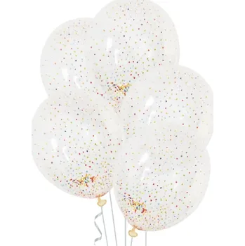 Balónek Latexové balónky s konfetami PartyPal 400009, 3 kusy