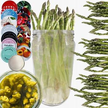 Sklenice Zavařovací Sklenice 720 ml, džemy, džemy, pyré ze salátů KOMPLET s VÍKEM 82 mm