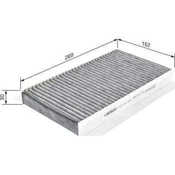Ventilátor topení a klimatizace Filtr, vzduch v interiéru BOSCH 1 987 432 535