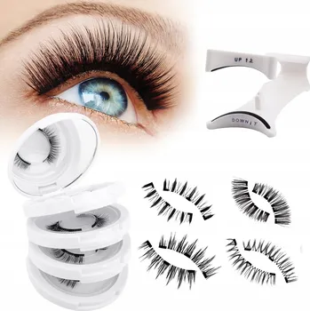 Umělé řasy MAGNETICKÉ ŘASY 4 PÁRY, SNADNÁ APLIKACE VODĚODOLNÉ SADA S PŘÍSLUŠENSTVÍM