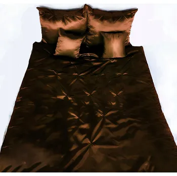 Povlečení Saténové Povlečení hvězdičky 220 ANDROMEDA Čokoláda