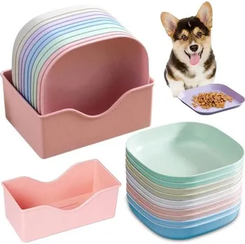 miska pro kočku 10dílná miska pro kočky, miska pro kočky, plochá miska pro kočky, miska pro kočky, kulatý talíř pro