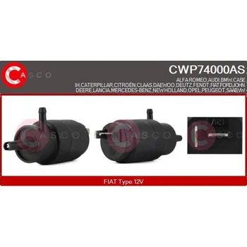 Autosklo Vodní čerpadlo ostřikovače, čistění skel CASCO CWP74000AS