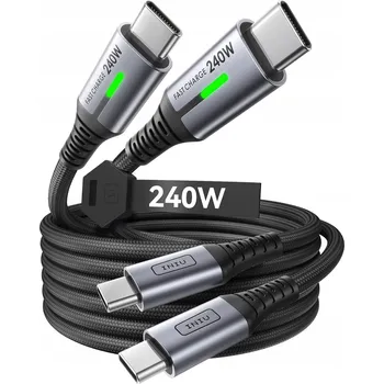 Datový kabel USB C kabel 240 W, 2 m, USB C na USB C, nabíjení ULIFTUS 15/15Pro Max,