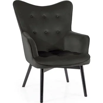 Jídelní židle Casarredo Čalouněné křeslo KLARA velvet černá/černá mat