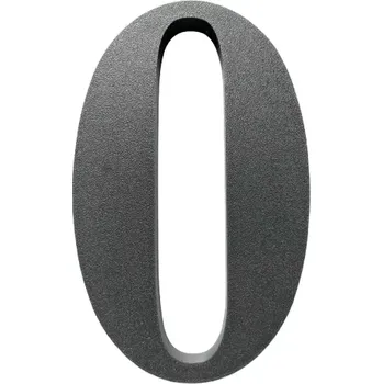 Domovní cedule Domovní číslo popisné 0 na zateplenou fasádu barva černá, výška 170 mm (Domovní číslo 0 černá)