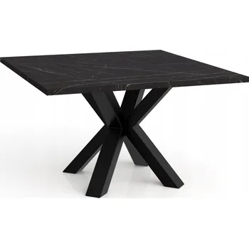 Konferenční stolek Konferenční stolek Noe 60x60 cm do obývacího pokoje s deskou v barvě černý mramor, styl glamour