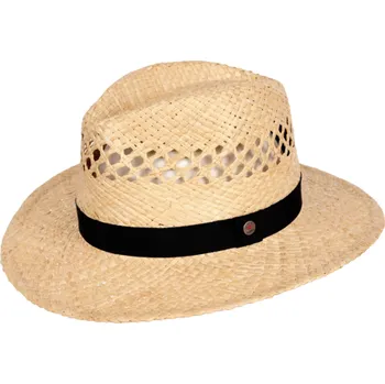 Klobouk Balke Letní traveller klobouk z rafie s perforací – černá stuha Velikost: 61 cm (XL)
