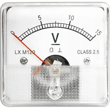 Bezpečnostní kamera ANALOGOVÝ VOLTMETR ČTVERCOVÝ MĚŘIČ NAPĚTÍ 15V