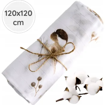 Zavinovačka ZAVINOVAČKA MUŠELÍNOVÁ PLENKA 120x120cm PREMIUM Česká výroba OD BabyU