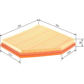 Vzduchový filtr Vzduchový filtr BOSCH F 026 400 270