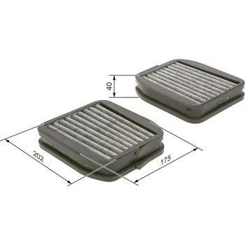 Ventilátor topení a klimatizace Filtr, vzduch v interiéru BOSCH 1 987 432 512