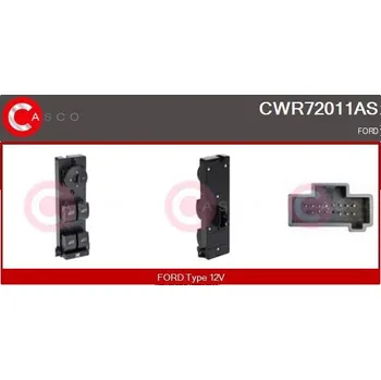 Spínač, zvedací zařízení oken CASCO CWR72011AS