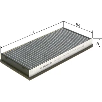 Ventilátor topení a klimatizace Filtr, vzduch v interiéru BOSCH 1 987 432 407