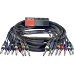 Stagg SML5/8P8P E - multipárový kabel s konektory 2 x 8 x JACK 6,3 mono samec, délka 5m