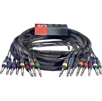Příslušenství ke zvukové technice Stagg SML5/8P8P E - multipárový kabel s konektory 2 x 8 x JACK 6,3 mono samec, délka 5m