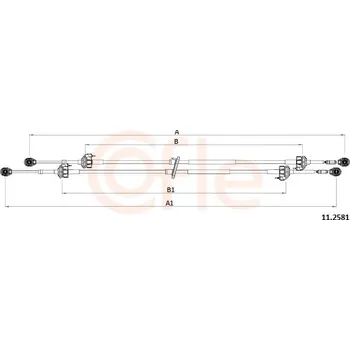 Tažné lanko, ruční převodovka COFLE 92.11.2581