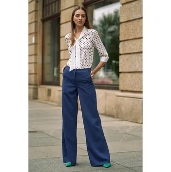 Dámské kalhoty palazzo kalhoty SD95 Barva: Modrá, Velikost: L