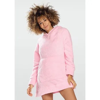 Dámská mikina Dámská plyšová mikina ARIELA Dkaren Barva: Světle Růžová, Velikost: M