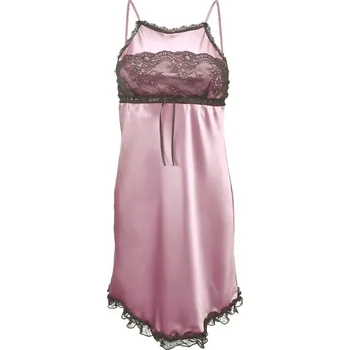 Saténová košilka na ramínka s krajkou Kasandra Barva: Světle Růžová, Velikost: L