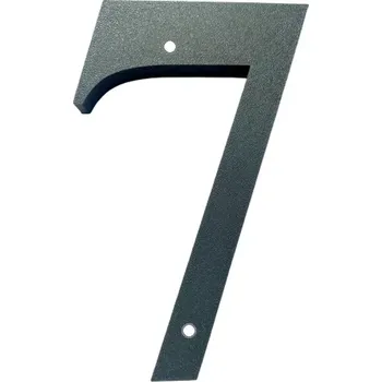 Domovní cedule Domovní číslo popisné 7 na zeď, vrata, sloupky s dírami pro vruty barva antracit, výška 170 mm (Domovní číslo 7 antracit s dírami)