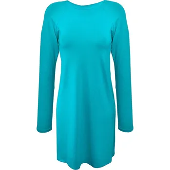 Viskózová košilka s dlouhým rukávem Delfina Dkaren Barva: Tyrkysová, Velikost: L