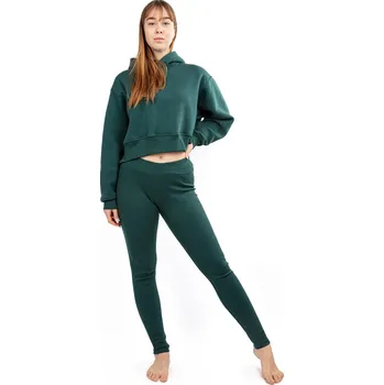 Bavlněný set 2v1 legíny a krátká mikina DK-K-B13 Barva: Zelená, Velikost: 2XL