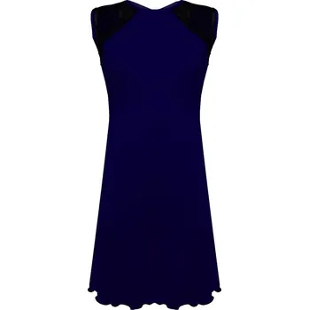 Viskózová košilka se síťkou a výstřihem na zádech Abbie Barva: Tmavě Modrá, Velikost: XS