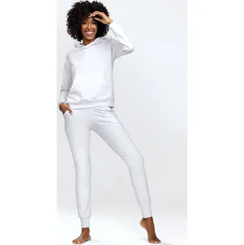 Tepláková souprava z bavlny, mikina s kapucí a tepláky SEATTLE Barva: Bílá, Velikost: XL