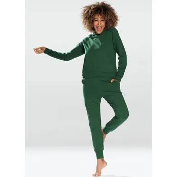 Tepláková souprava z bavlny, mikina s kapucí a tepláky SEATTLE Barva: Zelená, Velikost: M