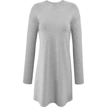 Viskózová košilka s dlouhým rukávem Delfina Dkaren Barva: Šedá, Velikost: XS