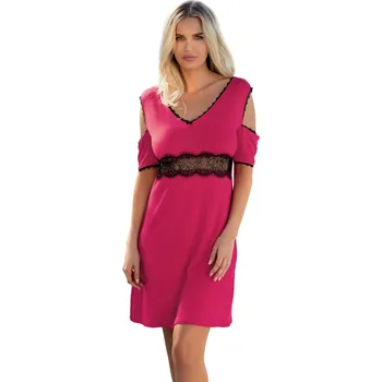 Viskózová košilka s krajkovým pasem Rikki Barva: Růžová, Velikost: XS