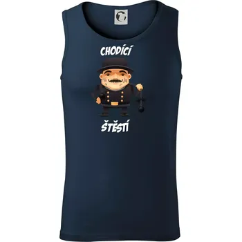 Kominík chodící štěstí - Tílko pánské Core - XL ( Námořní modrá (velmi tmavá - téměř černá) )